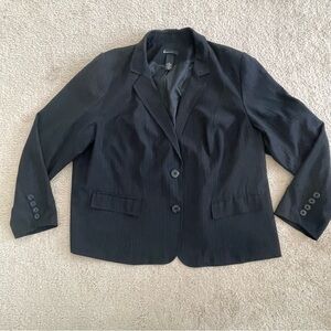Lane Bryant Black Pinstripe Blazer - Size 26